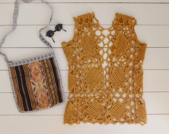 Vintage 1960s Crochet Vest