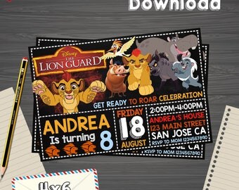 free lion guard printable invitation