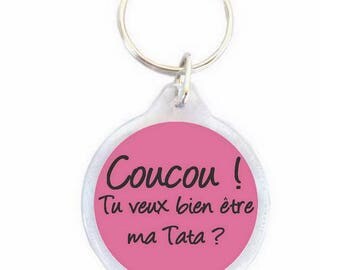 Cuckoo clock Keychain will you be my Auntie