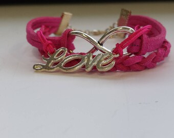 FUCHSIA PINK SUEDE BRACELET