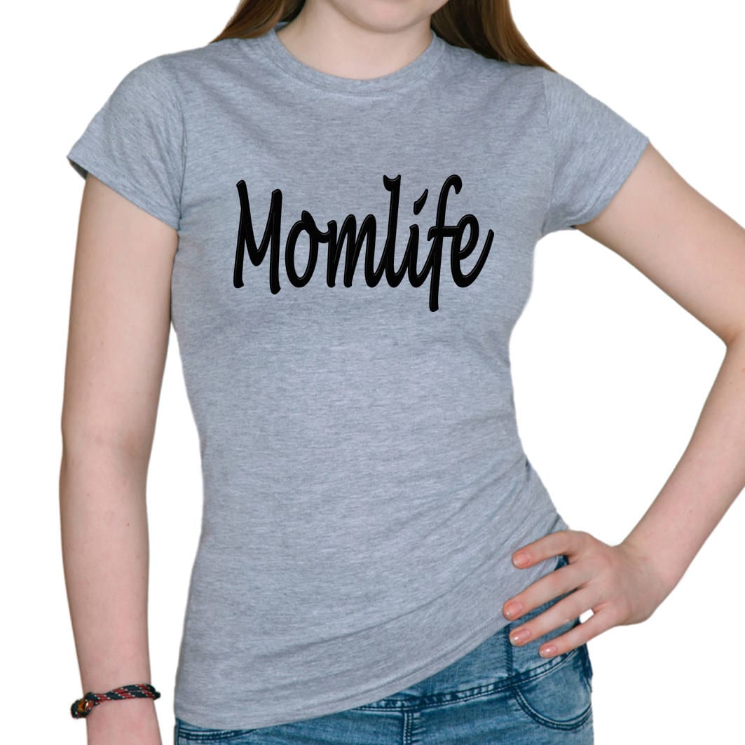 Momlife/gray t-shirt/womens t-shirts