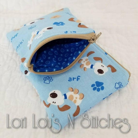 Items similar to Dog zipper coin purse, puppy zipper pouch, dog lover