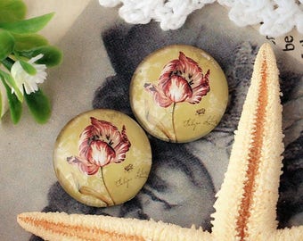 Cabochon 20 mm Tulip flower