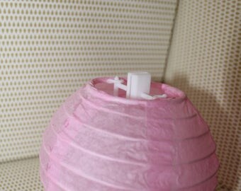 1 x Chinese paper Lantern/Lantern pink clear 10cm
