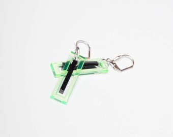 "ANA" Green/Black earrings