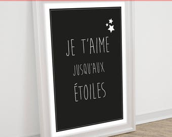 Poster theme "I love you" Format 30 x 40 cm
