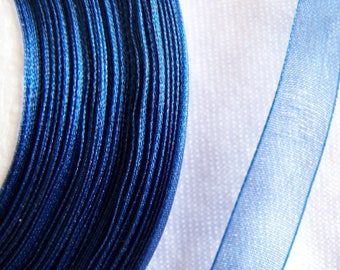 Organza Ribbon, blue (O-054)