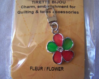 Pull for zipper (90716) flower pattern