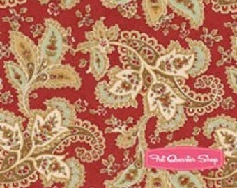 patchwork pattern on Burgundy background 4410116 Moda fabric