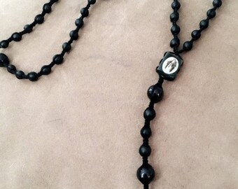 Matte Black Rosary. Other options avaliable