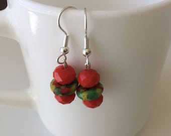 Ghana glass beads earrings