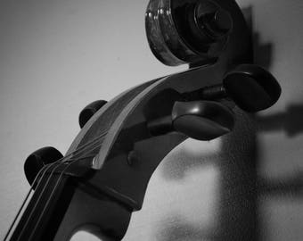 Black and White Cello Fine Art Photography Print- 8x8