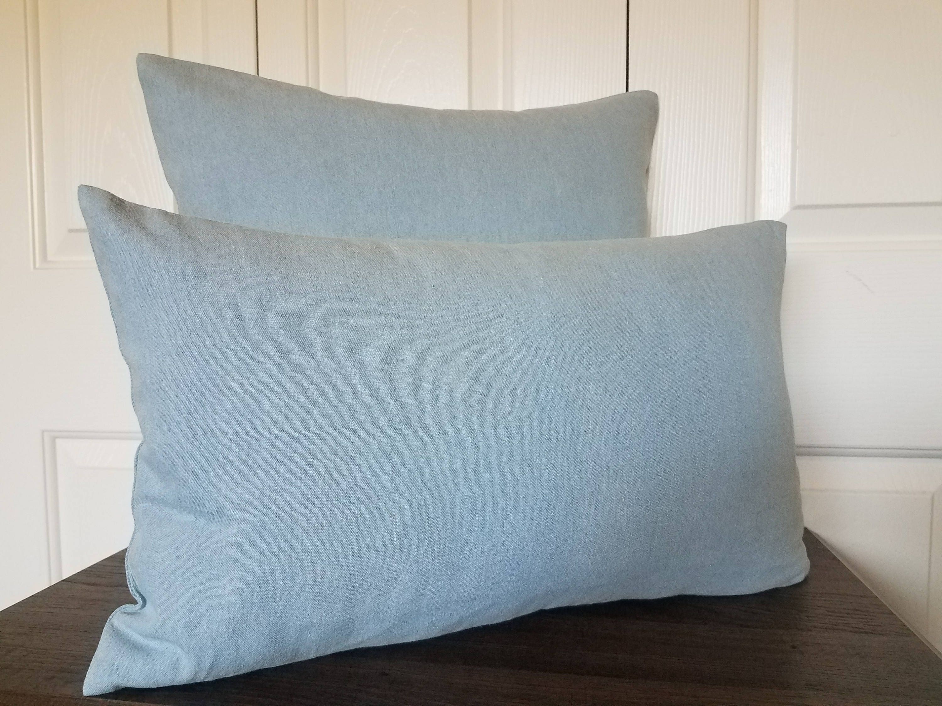 Blue Denim Pillow Cover Jeans Pillow Cover Denim Cushion Cover