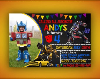 Transformers Birthday Invitation, Transformers Birthday, Transformers Birthday Invitation Digital, Transformer Birthday Party, Bumble Bee