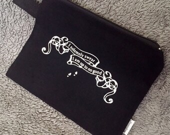 Harry Potter Clutch - Mischief Managed - Marauders Map - Makeup Bag - Pouch - Gift Bag