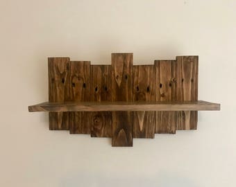 Rustic pallet wood shelf