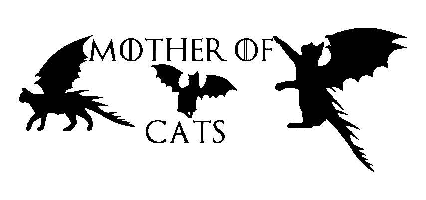 Mother of Cats Game of Thrones inspired decal or window cling