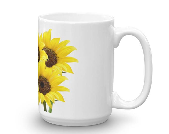 Sunflowers Coffee Mugs for Coffee Lovers, Gifts for Teachers, Mom, Friend, Grandma, Ceramic, Girls, Women, CoffeeShopCollection