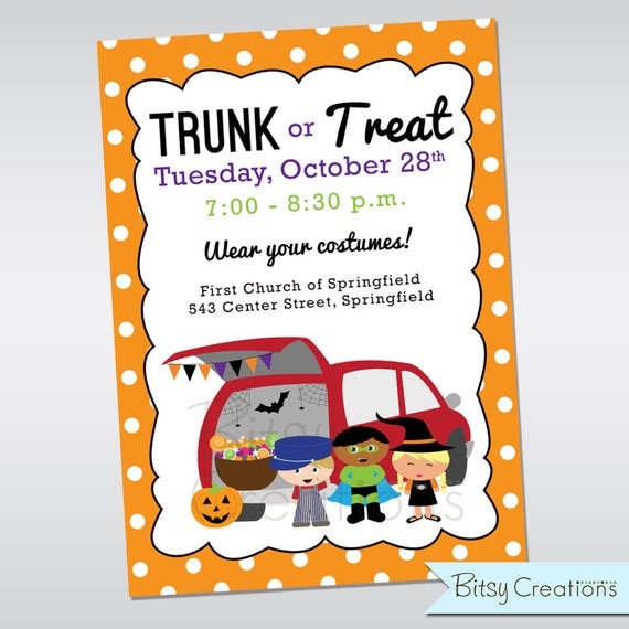 Trunk Or Treat Invitations 8