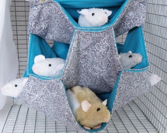 Rat Hammock,4 Level Hammock,Rat Accessory,Pet Accessory,Pet Hammock,Pet Cage Bedding,Rat Bedding,Small Animal Hammock,Rat Bed,Hammock