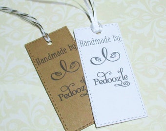 Handmade Tags - Set of 20 - Personalized - Store tags - Leaves