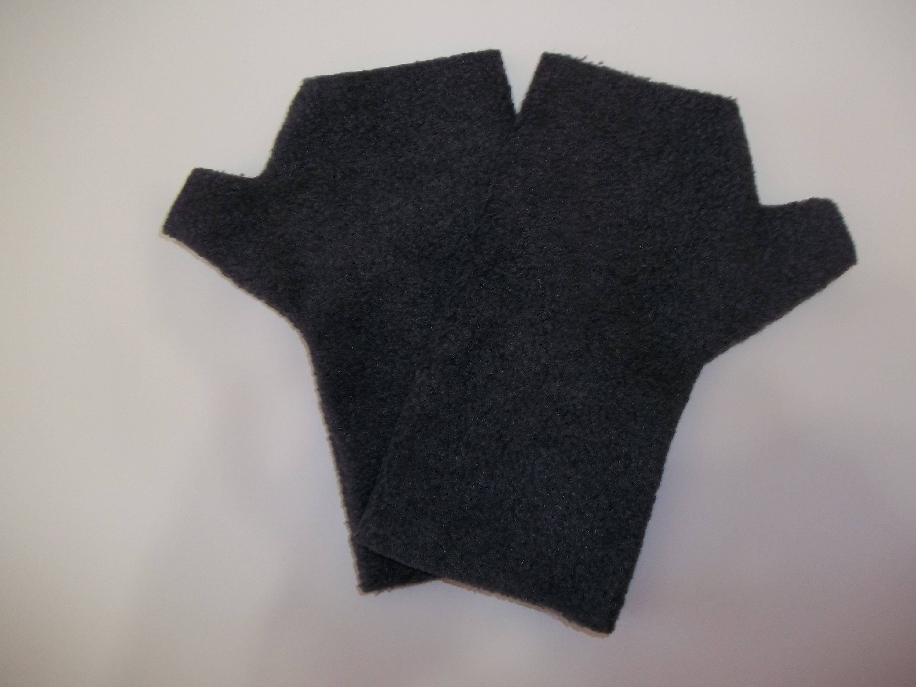 Men's Fleece Fingerless Gloves Hunting Glove Liners Neon