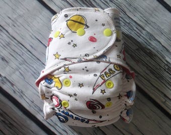 Fitted cloth diapers featuring custom and dyed by SootheBaby