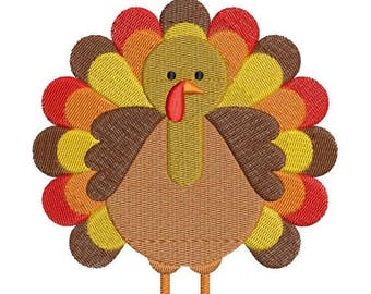 SALE 65% OFF Cute Turkey Thanksgiving Fall Machine Embroidery Designs - 4x4 and 5x7 Hoop Instant Download Sale