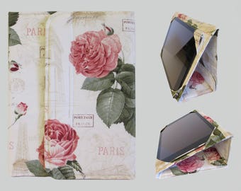 iPad Cover Hardcover, iPad Case, iPad Mini Cover, iPad Mini Case, iPad Air Case, iPad Pro Case, iPad 2, iPad 3, iPad 4 Paris Pink Rose