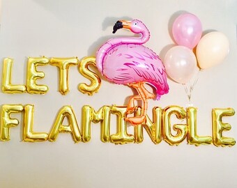 LET'S FLAMINGLE, Flamingo Balloon, Flamingo Birthday,Flamingo Party, Flamingo, Lets Flamingle Banner, Flamingo Decoration, Flamingle Theme