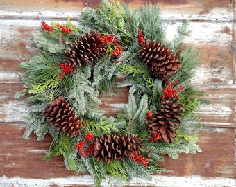 Pine cone wreath | Etsy