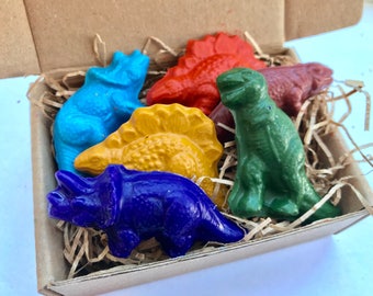 Dinosaur CRAYONS, Handmade Natural Soy Coloring Crayons, Dinosaur Gift, Gift for Kids, Dinosaur, Party Favor, Kids Gift, Stocking Stuffer