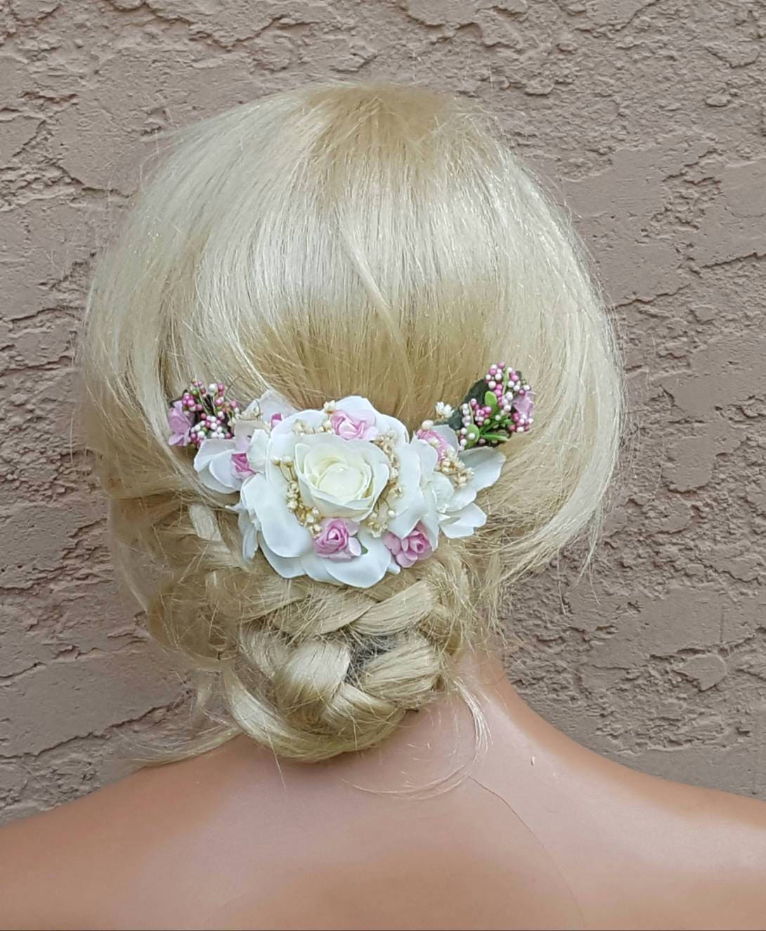 Floral Wedding Comb Bridal Hair Comb Flower Hair Comb Fall
