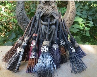 20% OFF Altar Broom, MINI Witches Altar Broom, Travelling Protection, Mini Broom for Small Altar, Witchcraft, Wicca, Rear View Mirror Witc