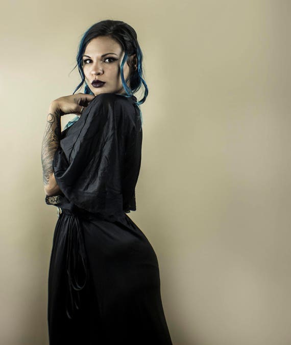 Black Vintage Housecoat Black Vintage Housecoat