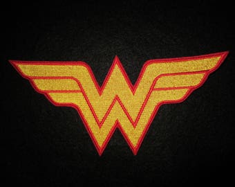 Embroidered Wonder Woman Iron On Patch, Wonder Woman, Super Hero, Wonder Woman Patch, Super Hero Patch
