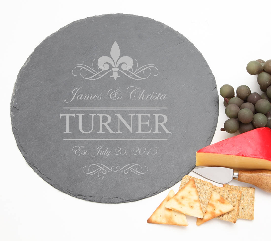 Personalized Slate Cheese Boards Custom Engraved Slate