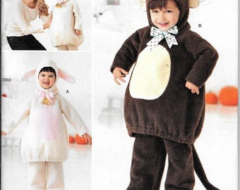 Simplicity 2068 Toddlers Fuzzy Felt Mouse/Lamb Costumes Sewing Pattern UNCUT Size 1/2, 1, 2, 3, 4