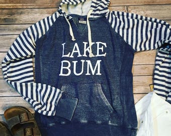 Free Shipping - Lake Bum - summer sweatshirt - hoodie - lake