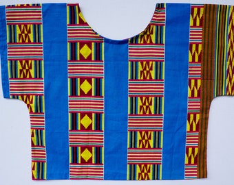 Cropped Top, African Print Cropped top, Women's Boxy Top, Loose blouse, Tribal Print Blouse