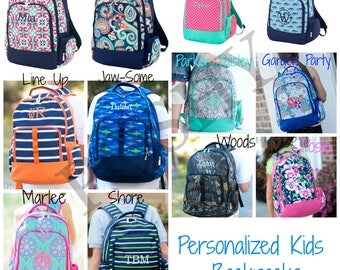 Monogrammed Kids Backpack, Personalized Backpack, Back to school, Kids backpack, girls backpack, boys backpack