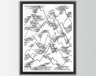 Minimalist Black and white Print. Abstract Painting Print. Minimalist drawing prints. Modern art. Minimalist print. Modern abstract art