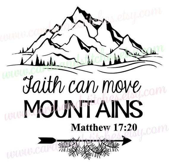 Mountains SVG Religious SVG Bible Verse Clipart Digital
