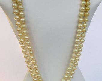 SALE 20% OFF Vintage Double Strand Faux Pearl Necklace
