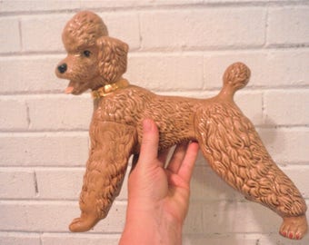 brown poodle figurine