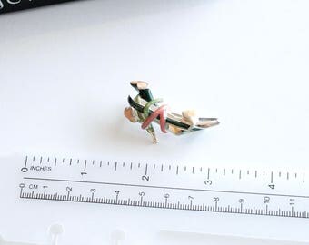KJL KENNETH LANE Sterling silver High Heel Shoe enamel brooch #1176
