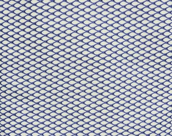 Mosaic Blooms by Winthur Sempliner for Connecting Threads, Periwinkle Petals, teardrop fabric, fish scale fabric