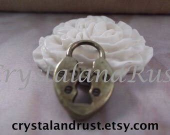 8pc. Cute Little DIOR Lock Charms --- Antique Bronze Color --- CHM - 151