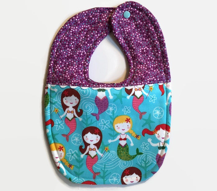 Mermaid Baby Bib Baby Girl Bibs Baby Girl Gifts Dribble