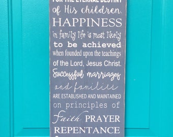 Custom Family Proclamation Wood Sign | Customized Wooden Family Name Sign Wedding Anniversary Mother's Day Gift Farmhouse Wood Sign